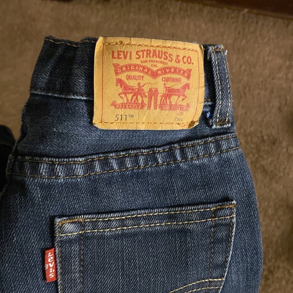 Two pair of like new boys Levi’s one pair 502 8 and other pair 511 7 - Picture 3 of 5